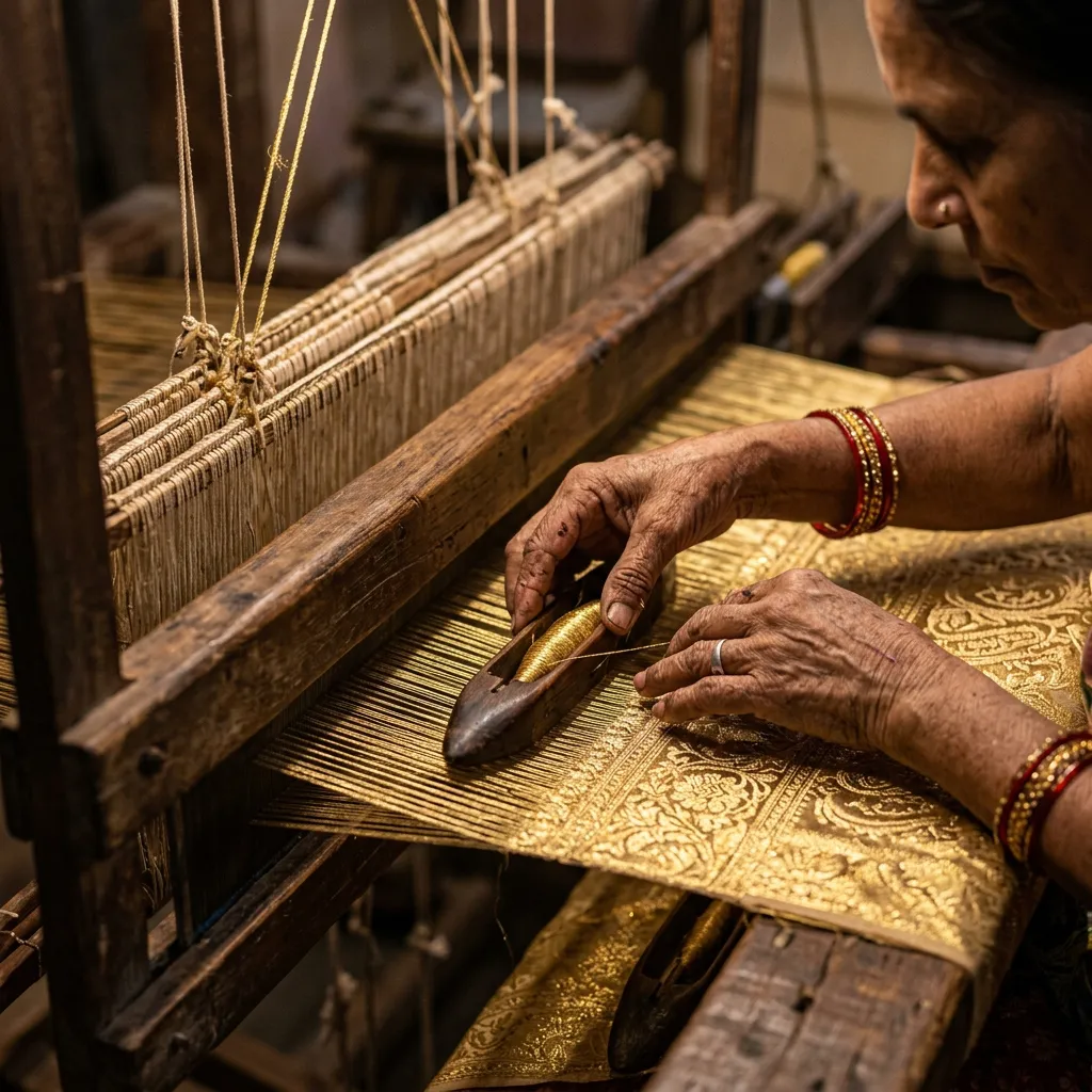 Varanasi weavers loom
