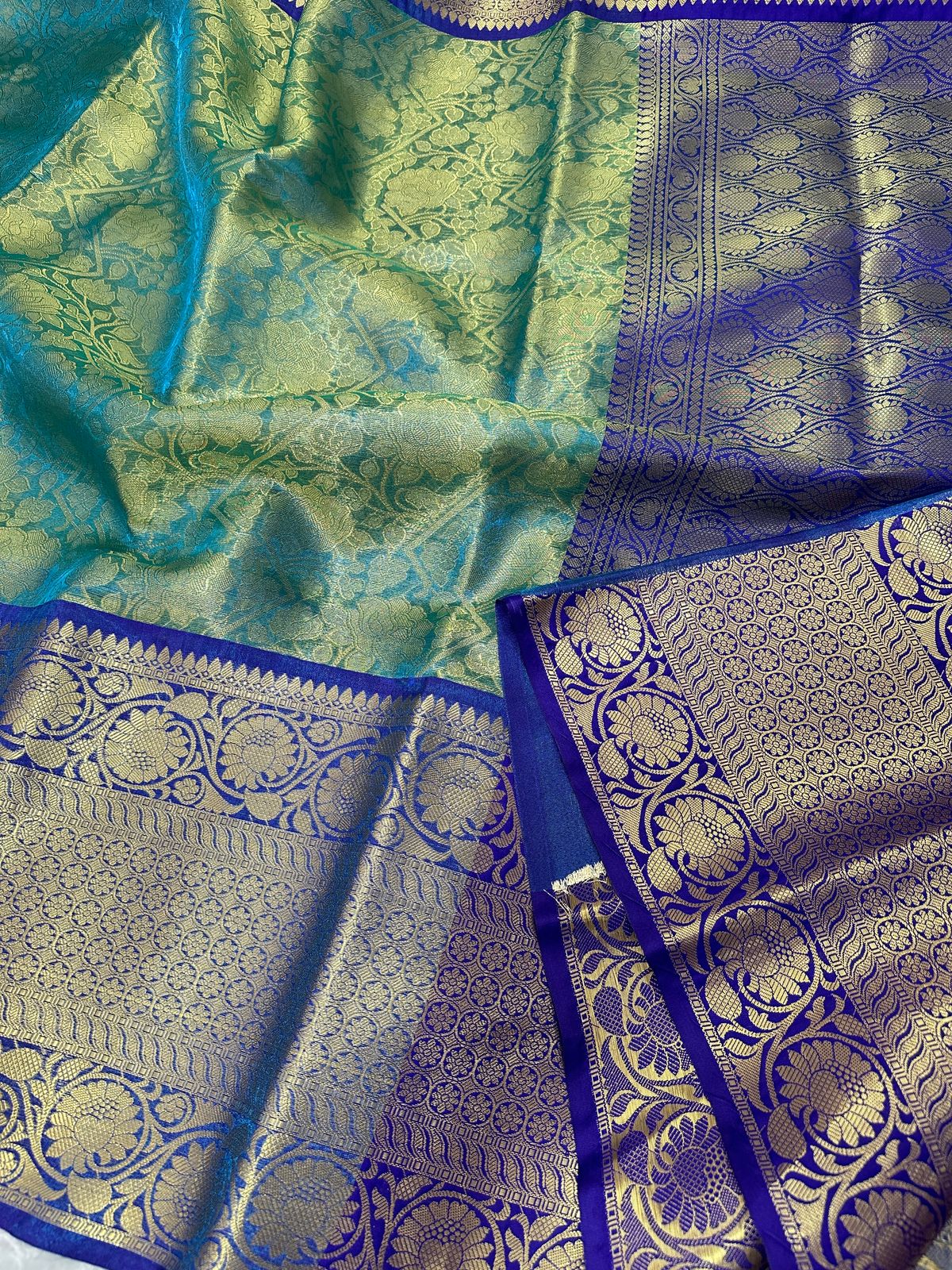 Banarasi tissue brocade silk saree