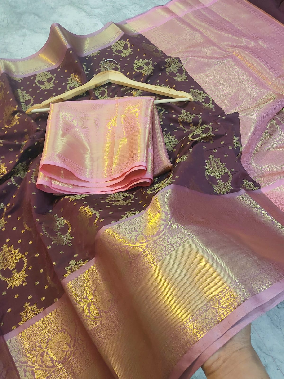 Royal Wine Soft Silk Saree