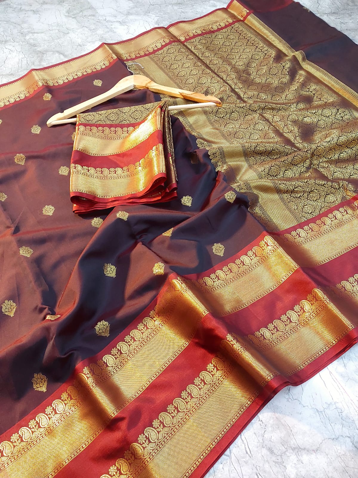 Traditional Banarasi soft silk saree